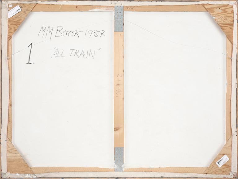 MAX MIKAEL BOOK. Duk, Signerad MM Book och daterad 1987 a tergo.