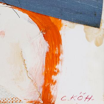 CARL KÖHLER, blandteknik med collage, sign.