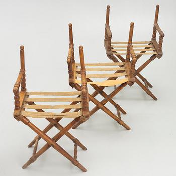 A sofa and four foldable armchairs, first half of the 19th century.