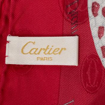 Cartier, a jacquard silk scarf.