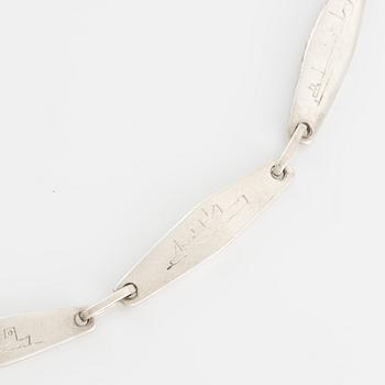 Sven-Erik Högberg, necklace, silver, Gothenburg 1960.