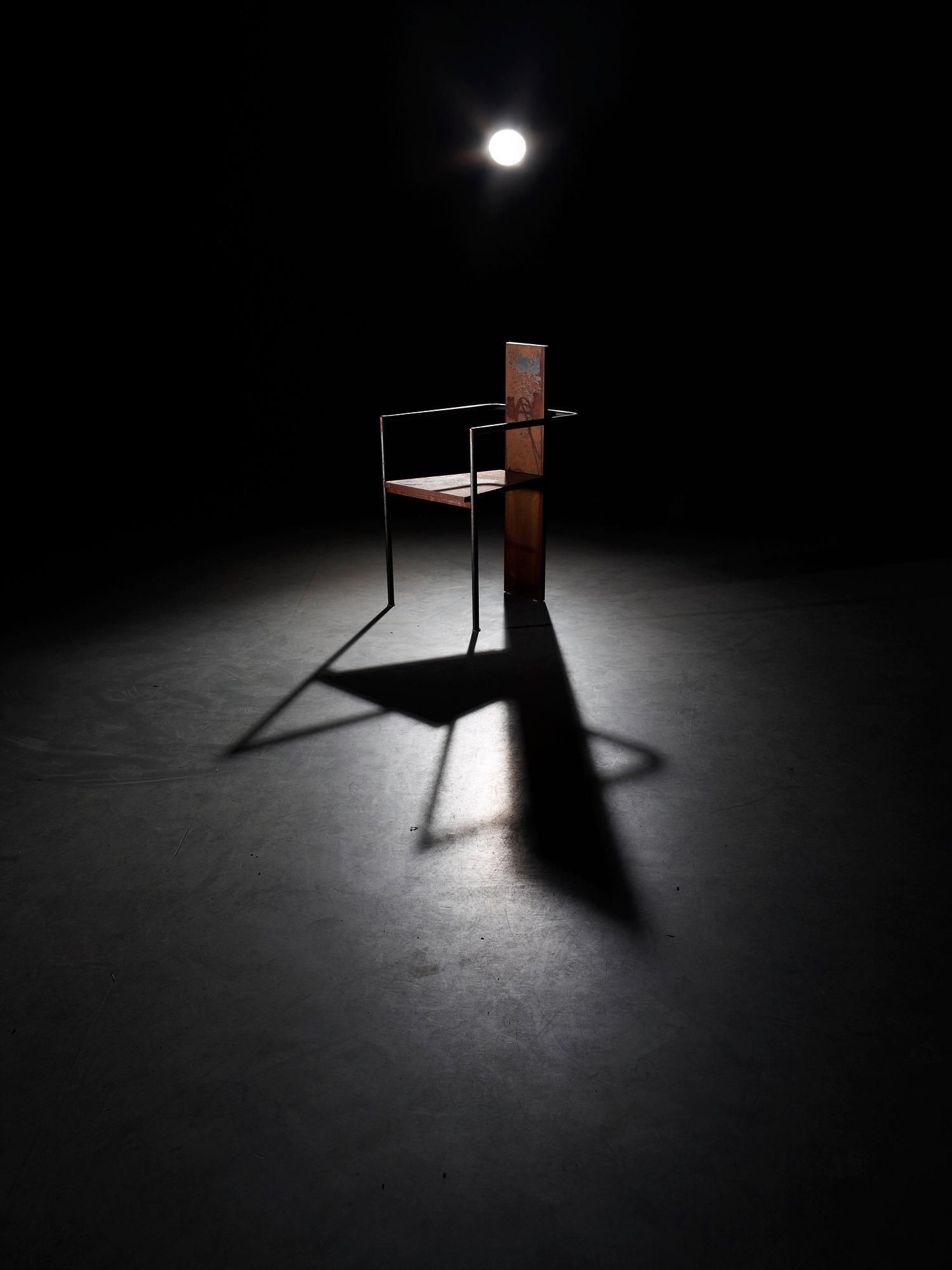 A Jonas Bohlin 'Iron Concrete' chair, Källemo AB, Värnamo 1987.