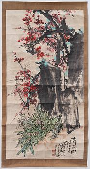 Unidentified artist, two Chinese ink paintings, 20th century.