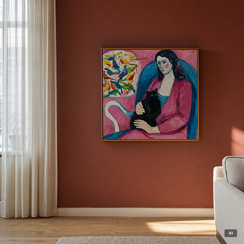Åke Nilsson, Translation: "Woman with cat and birds".