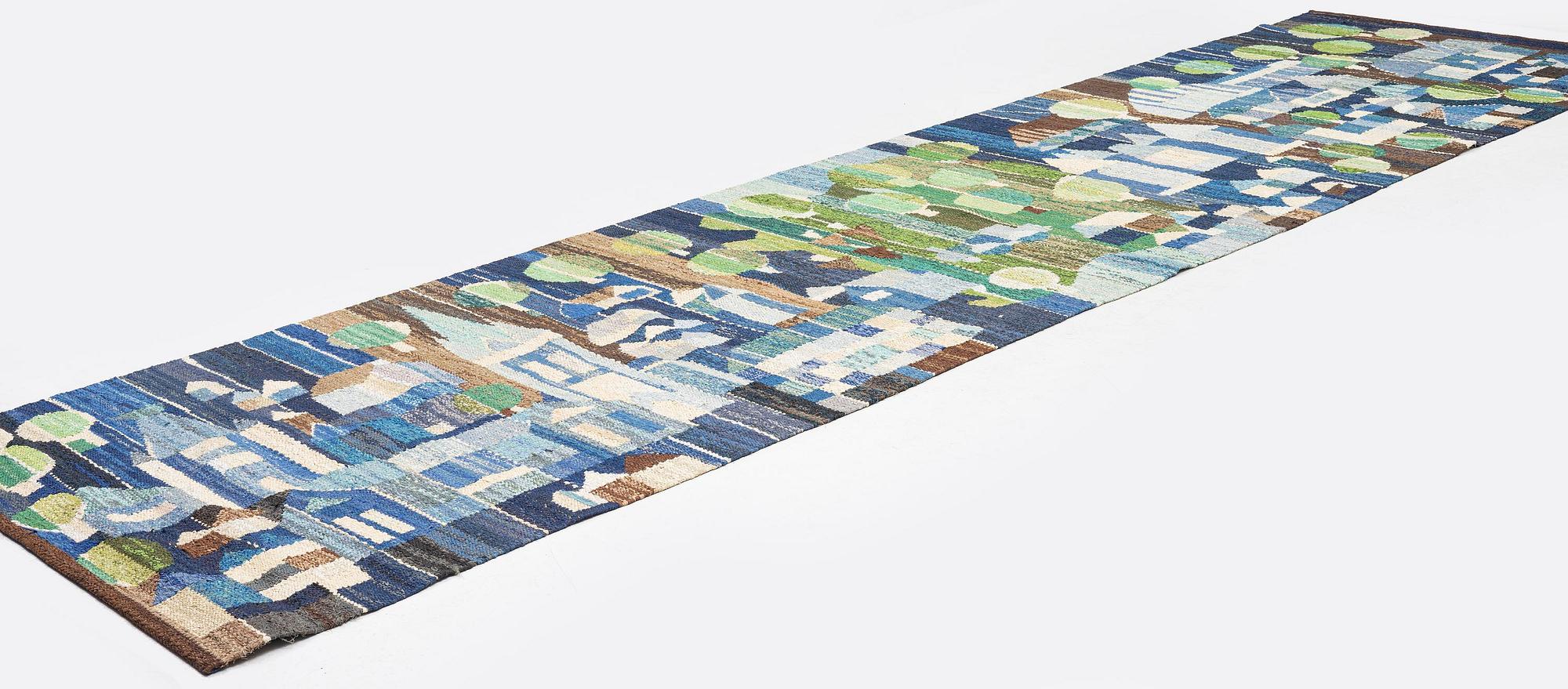 Vävd tapet, tuskaft och gobelängteknik, ca 588 x 154 cm, Skåne.