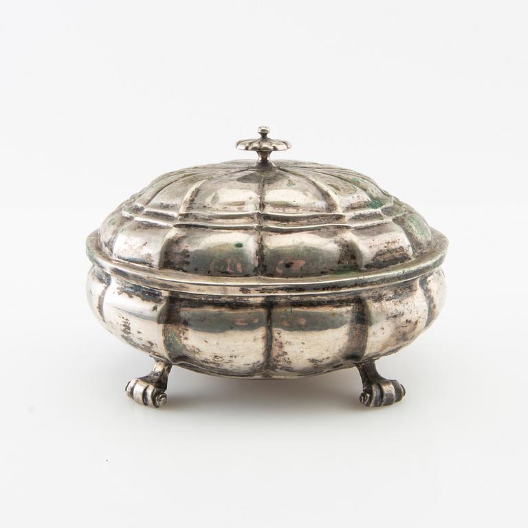 Sugar box Rococo silver mid-18th century.