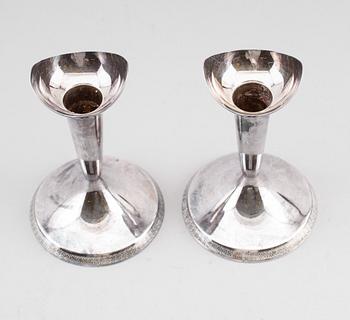 LJUSSTAKAR, 1 par, silver, GAB, Stockholm 1964.