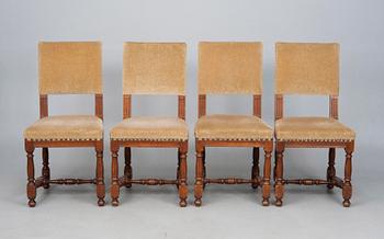 MATSALSMÖBLEMANG, 9 delar, barockstil, 1900-talets första hälft.