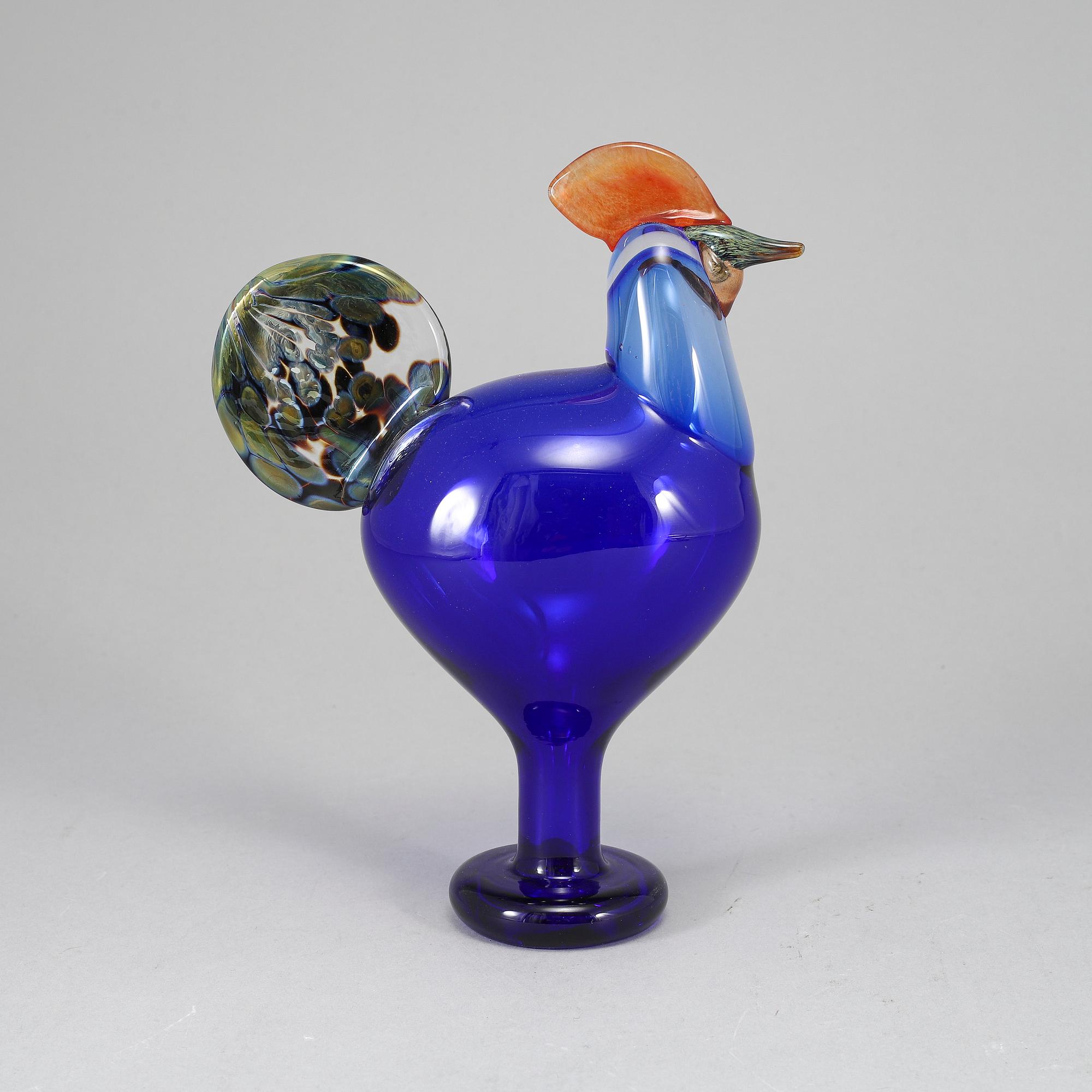 OIVA TOIKKA, LASILINTU, "Juhlakukko", signeerattu O. Toikka, Nuutajärvi 1997 25 v.