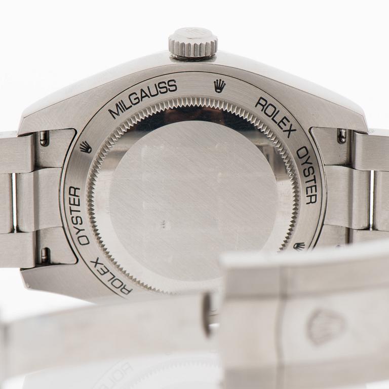 ROLEX, Oyster Perpetual Milgauss, wrist watch 40 mm.