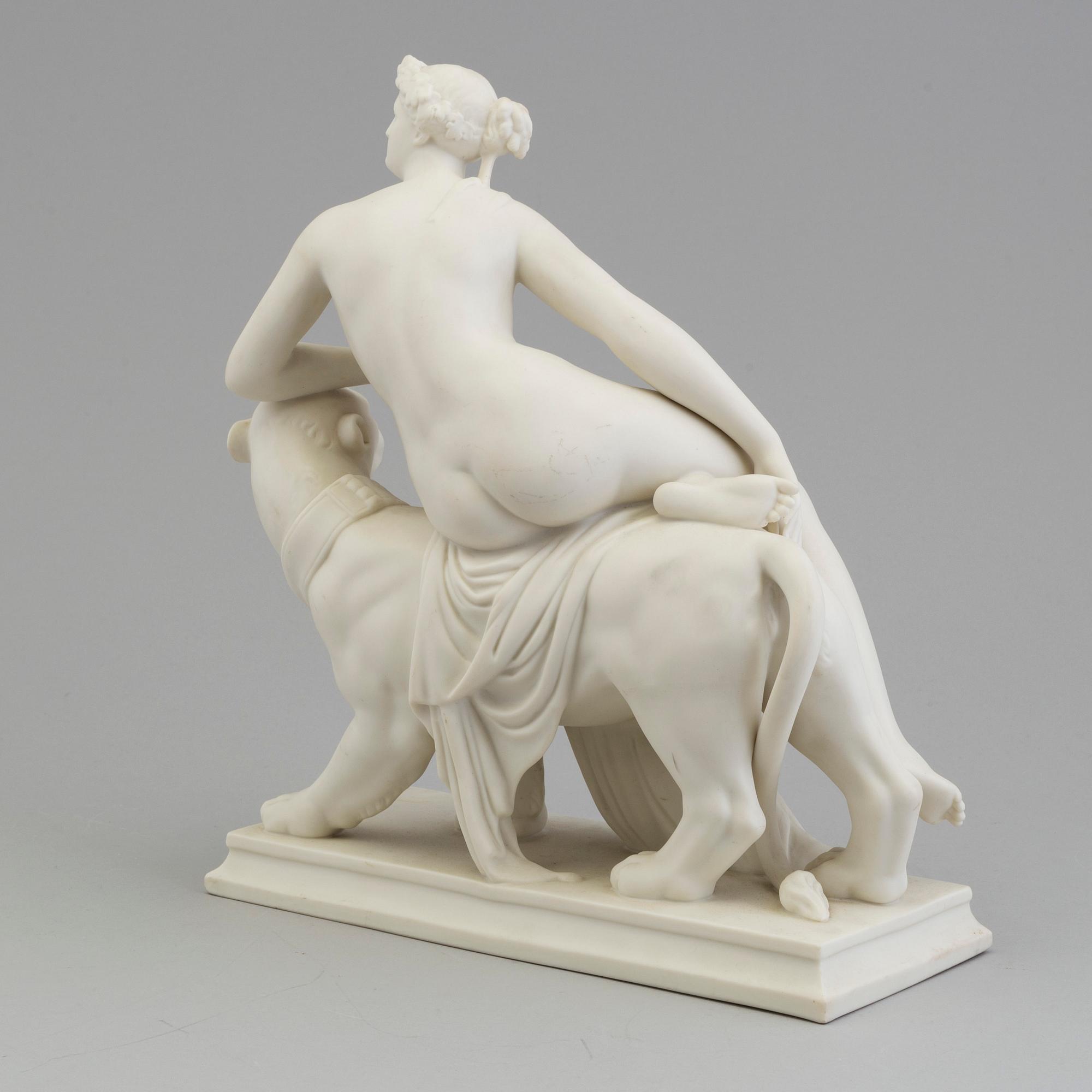 A PARIAN FIGURIN "ARIADNE" AFTER J H DANECKER GUSTAVSBERG 1926. SWEDEN.