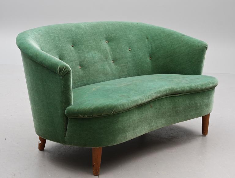 SOFFA, "Lilla Roma", Carl Malmsten, brännmärkt, 1950-tal.