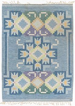 Ingegerd Silow, matta, röllakan, signerad IS, ca 229 x 166 cm.