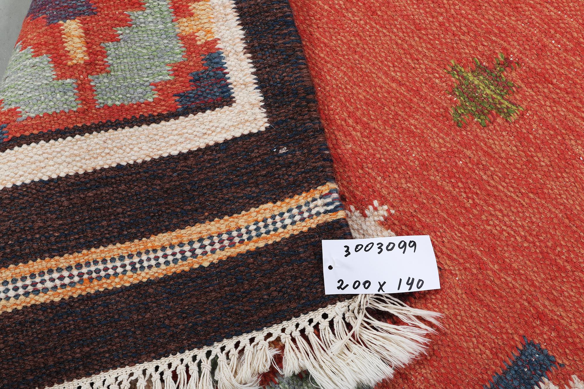 Anna-Johanna Ångström, a flat weave carpet, ca 200 x 140 cm.