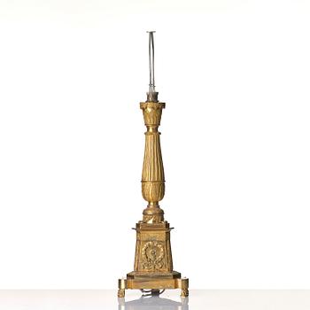 A Russian Empire ormolu lamp, ca 1830's.