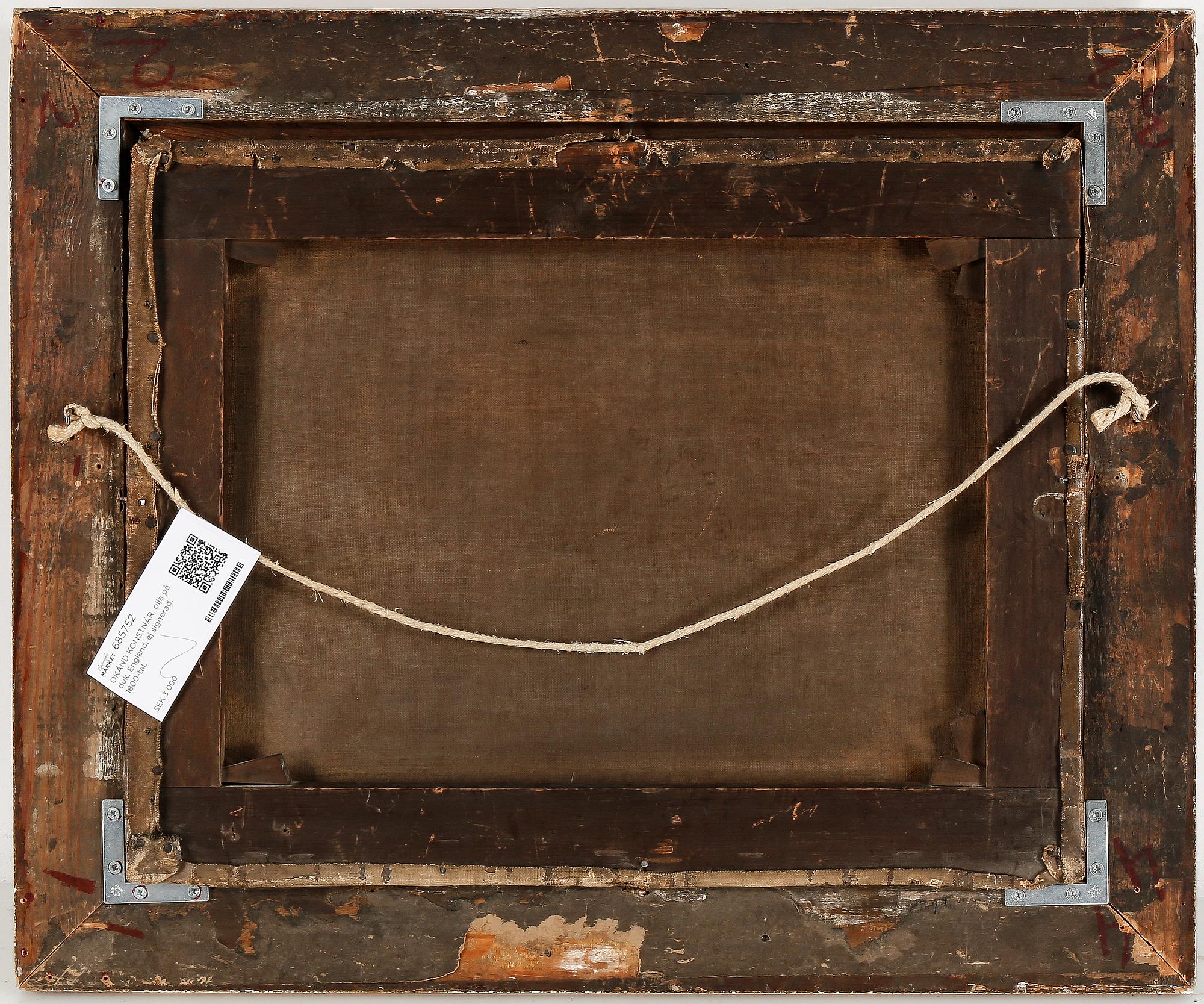 OKÄND KONSTNÄR, olja på duk, England, ej signerad, 1800-tal.