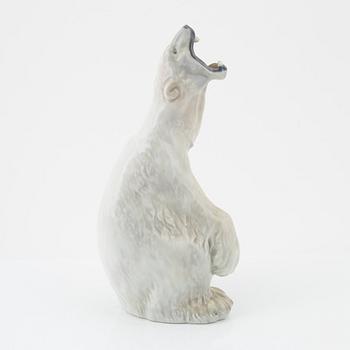 Carl Frederik Liisberg, a polar bear porcelain figurine, Royal Copenhagen, Denmark, 1965.