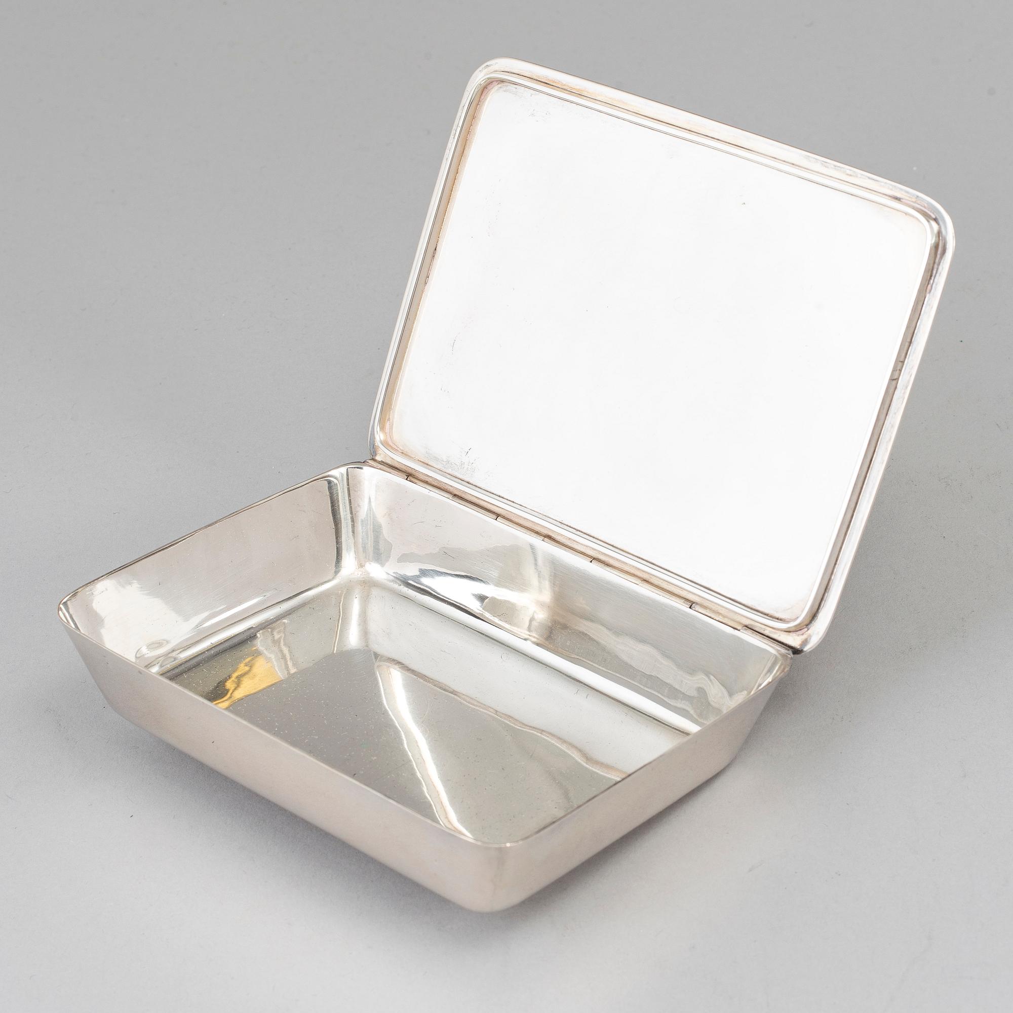 ÅKE STRÖMDAHL, a sterling silver bowl with handle, Hugo Strömdahl Stockholm 1955.