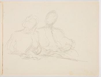 Lotte Laserstein, Skissblock med 22 teckningar varav 7 signerade.