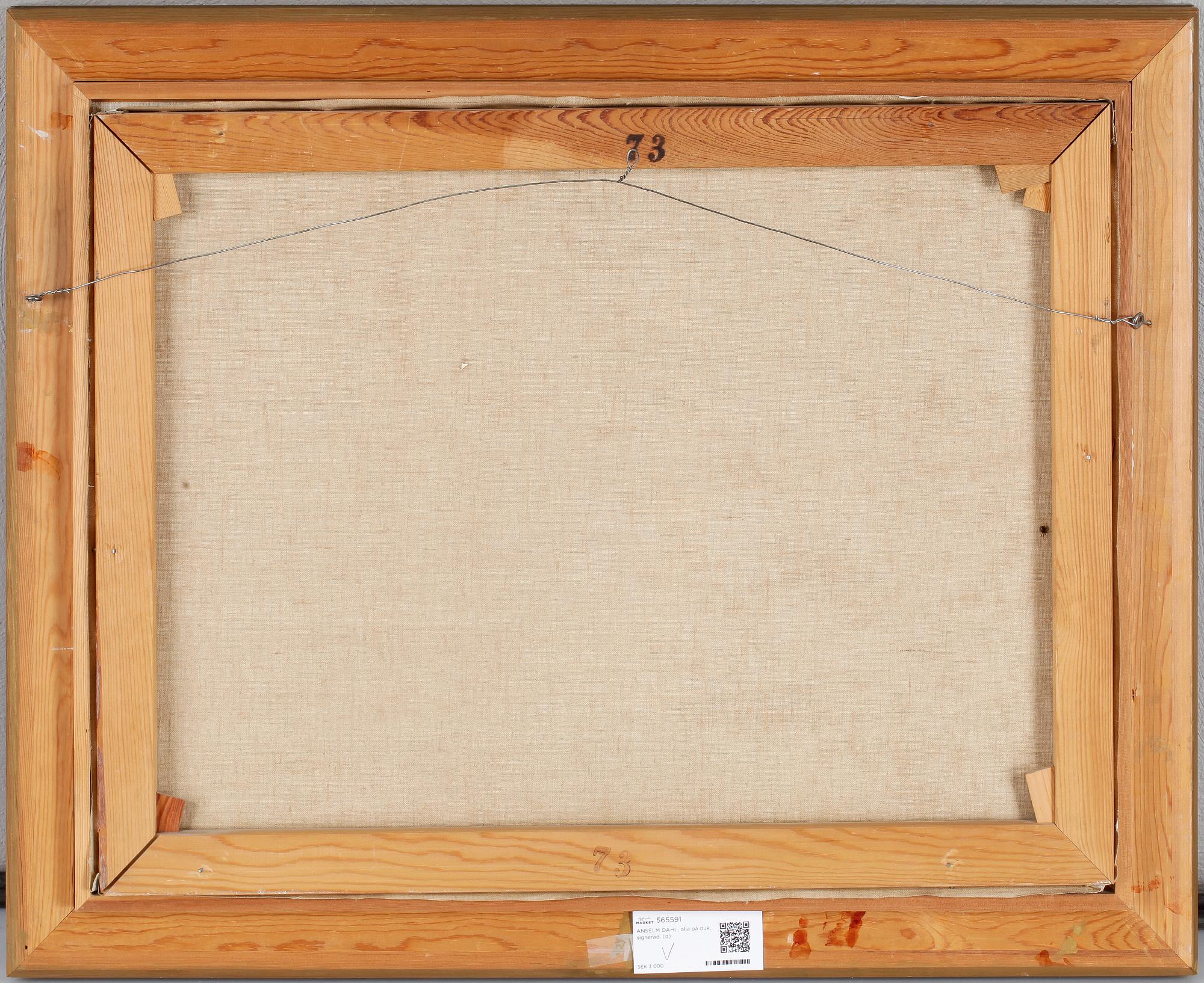 ANSELM DAHL, olja på duk, signerad.