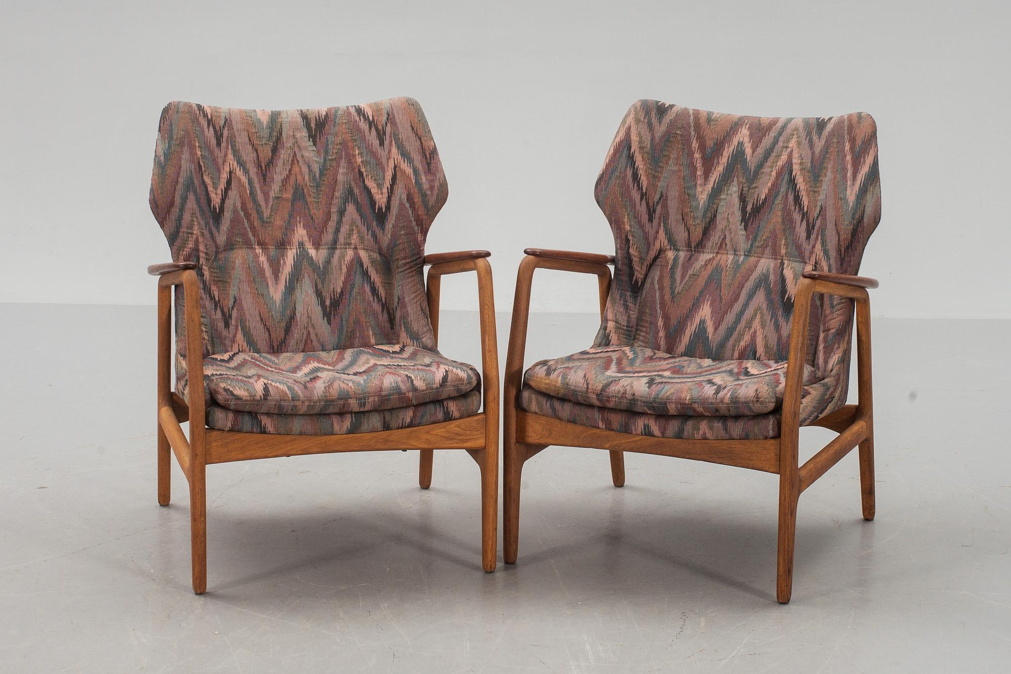 FÅTÖLJER, ett par, dansk formgivare, 1950-60-tal.