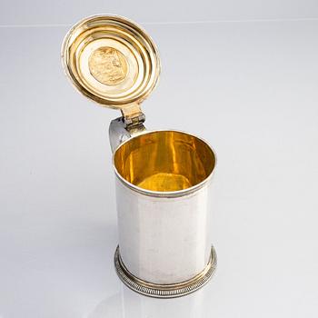 A Swedish Gustavian silver tankard, mark of Johan Schvart (Svart), Karlskrona 1786.