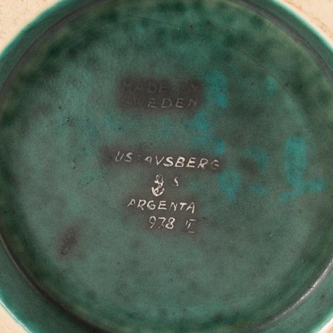 WILHELM KÅGE, vase, stoneware "Argenta" Gustavsberg.