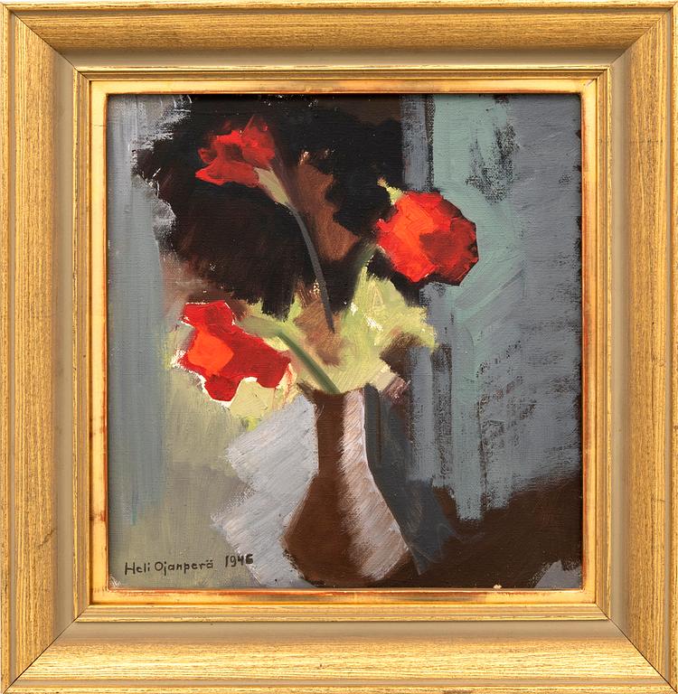 Heli Ojanperä, Still Life with Flowers in a Vase.