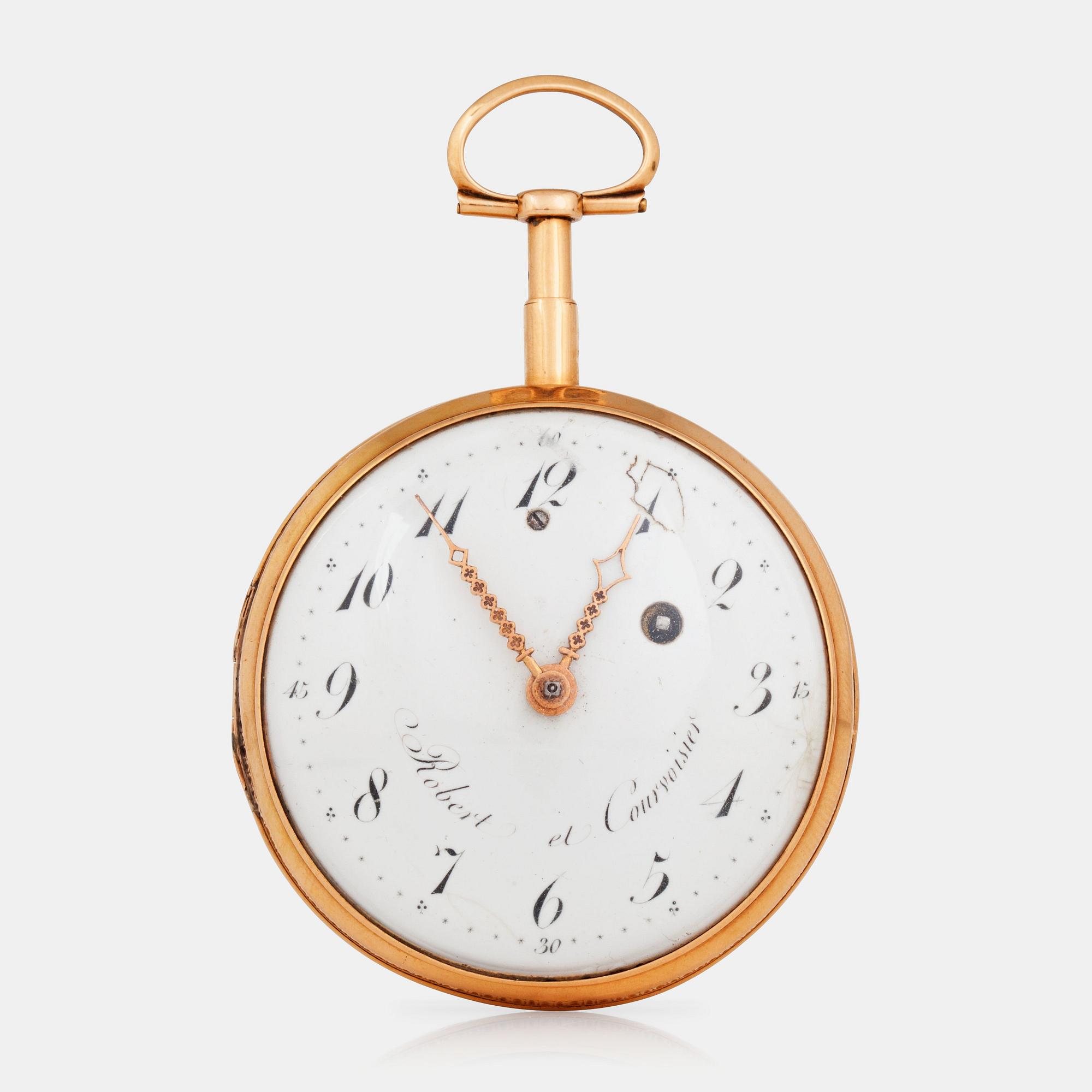 ROBERT ET COURVOISIER, fickur, 52,5 mm, kvartsrepeter,