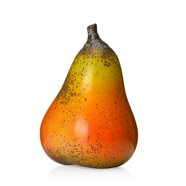 Hans Hedberg, a faience sculpture of a pear. Biot, France.