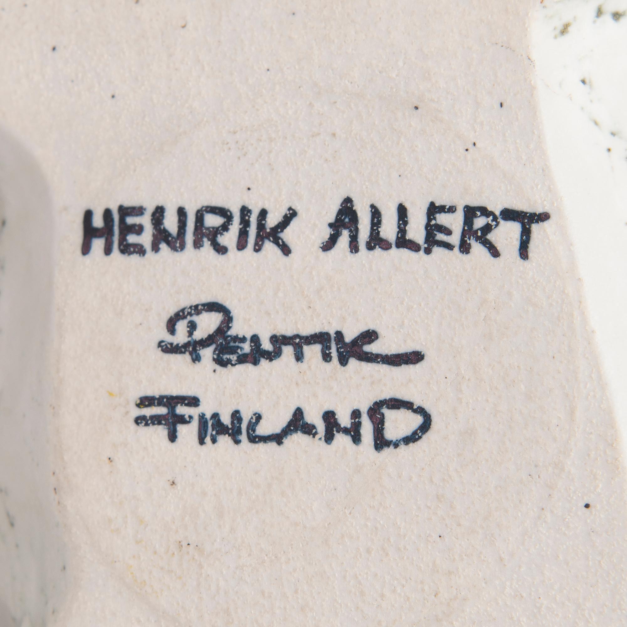 HENRIK ALLERT, SKULPTURER, 2 st, keramik, signerade Henrik HENRIK ALLERT, SKULPTURER, 2 st, keramik, signerade Henrik