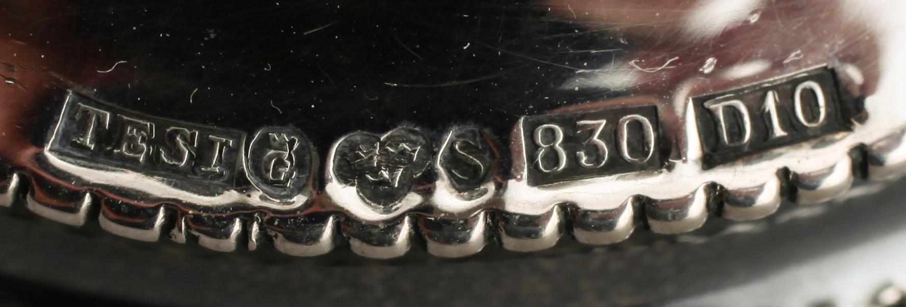 LJUSSTAKAR, 1 par, silver, Tesi, Göteborg 1978.