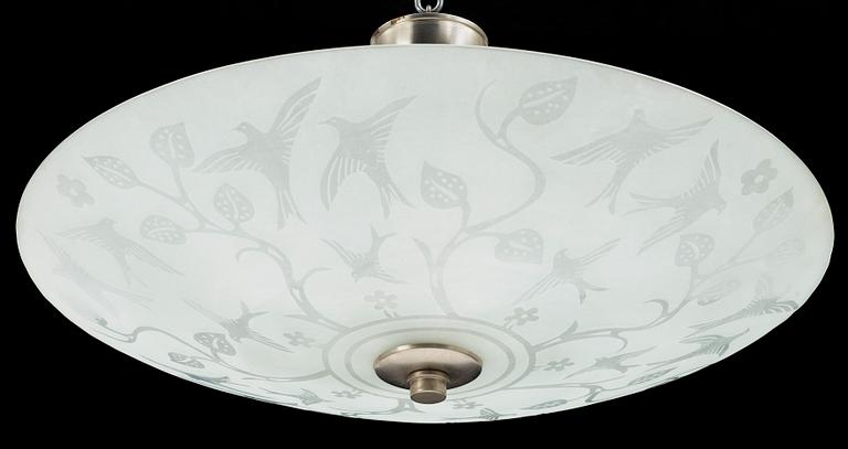 TAKLAMPA, glas, 1900-tal.