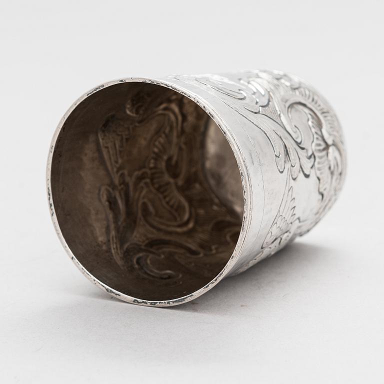 A Russian 18th-century silver beaker, Moscow 1778.