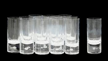 GLAS 12 st, "Pippi", Walter Hickman, Kosta Boda.