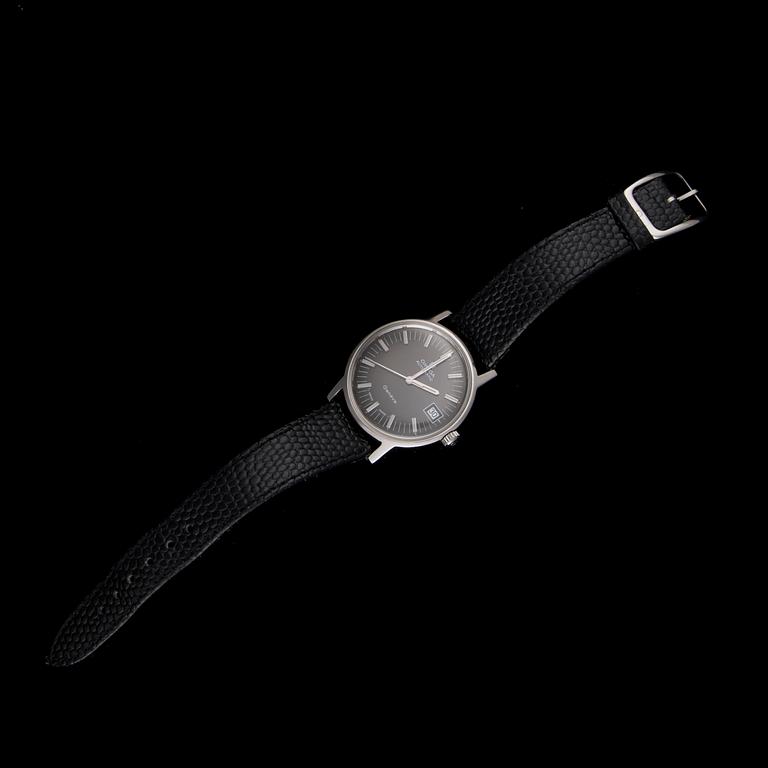 HERRARMBANDSUR, stål, Omega, Genève Automatic.