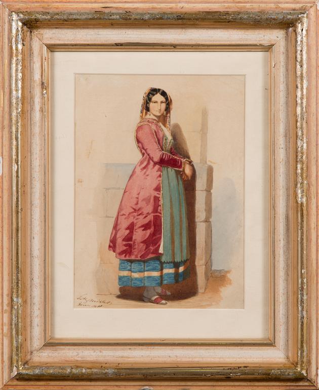 FRITZ MILLER, watercolour, signed and dated Rome 1847.