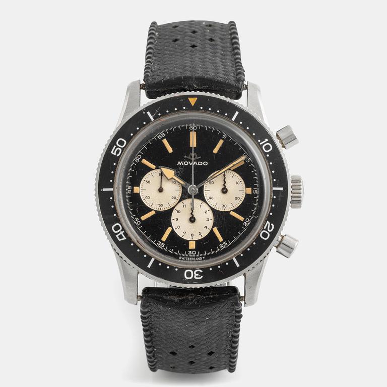 Movado, Super Sub-Sea, "M95", "Snake Hands", chronograph, ca 1965.