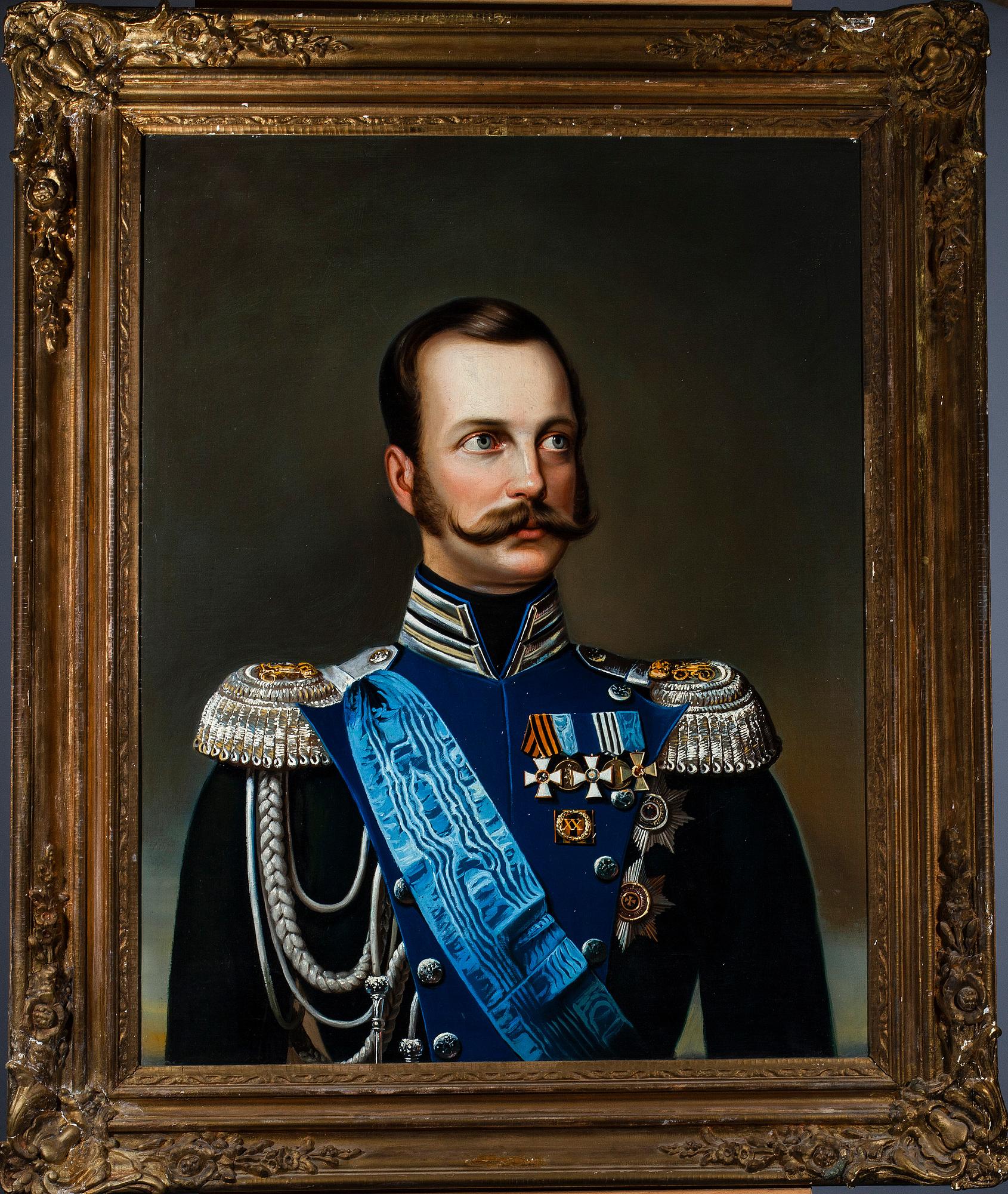 OIDENTIFIERAD KONSTNÄR, olja på duk, a tergo märkt: målat 1859 af Lothman, kopi: af Lindh.