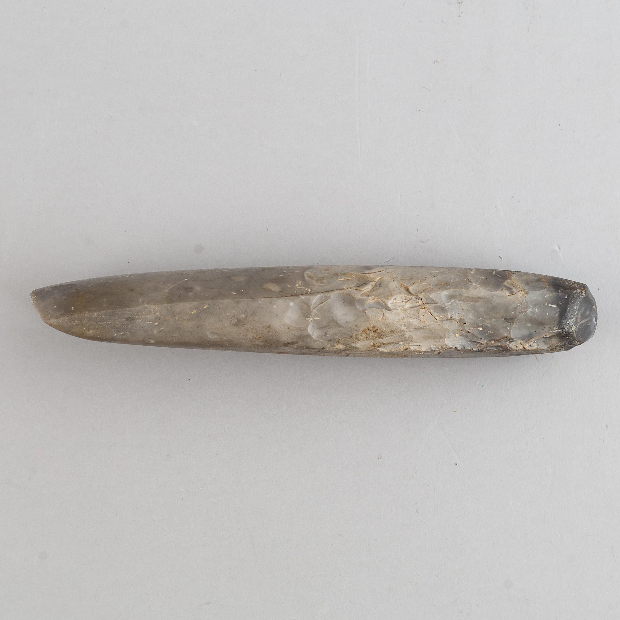 A neolithic flint axe.