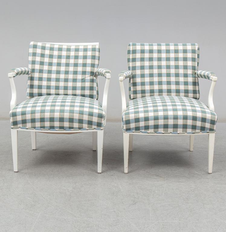 JOSEF FRANK, a pair of 969 armchairs for firma Svenskt Tenn.