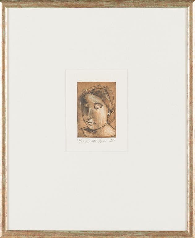 Kuutti Lavonen, etching, signed and dated 1997, numbered 56/60.