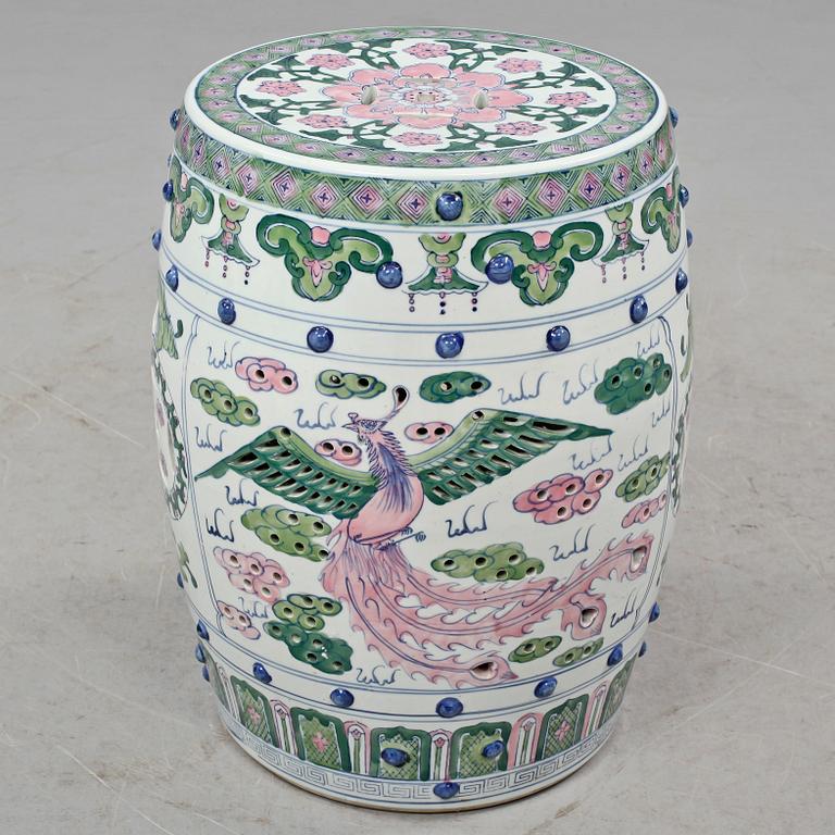 TRÄDGÅRDSPALL, porslin, Kina, 1900/2000-tal.