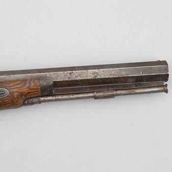 Percussion pistol, Robert Wheeler & Son, Birmingham, 1830s/40s.