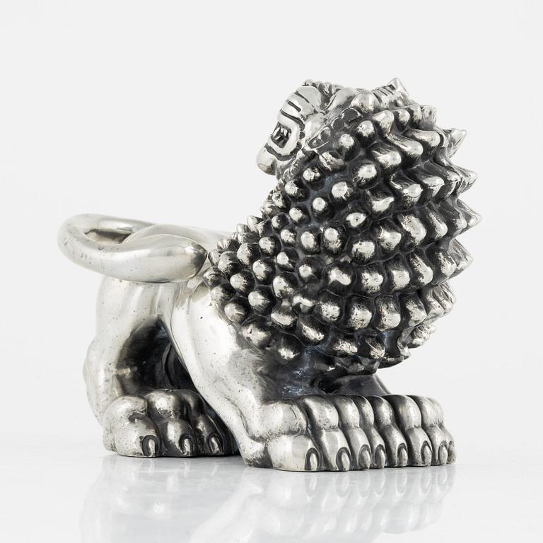 Anna Petrus, a pewter sculpture of a lion, Svenskt Tenn, Stockholm 2021.