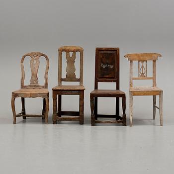 STOLAR, 4 st. Allmoge, 1700/1800-tal.