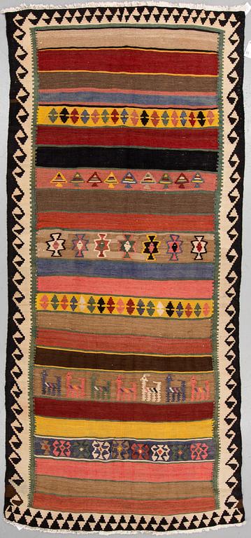 A RUG, kIlim, around 350 x 154 cm.