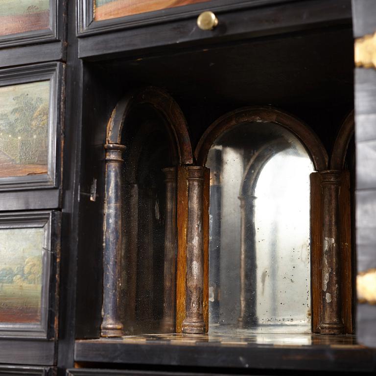 A Baroque second half 17th century with paintings in the manner of Frans Franken II.