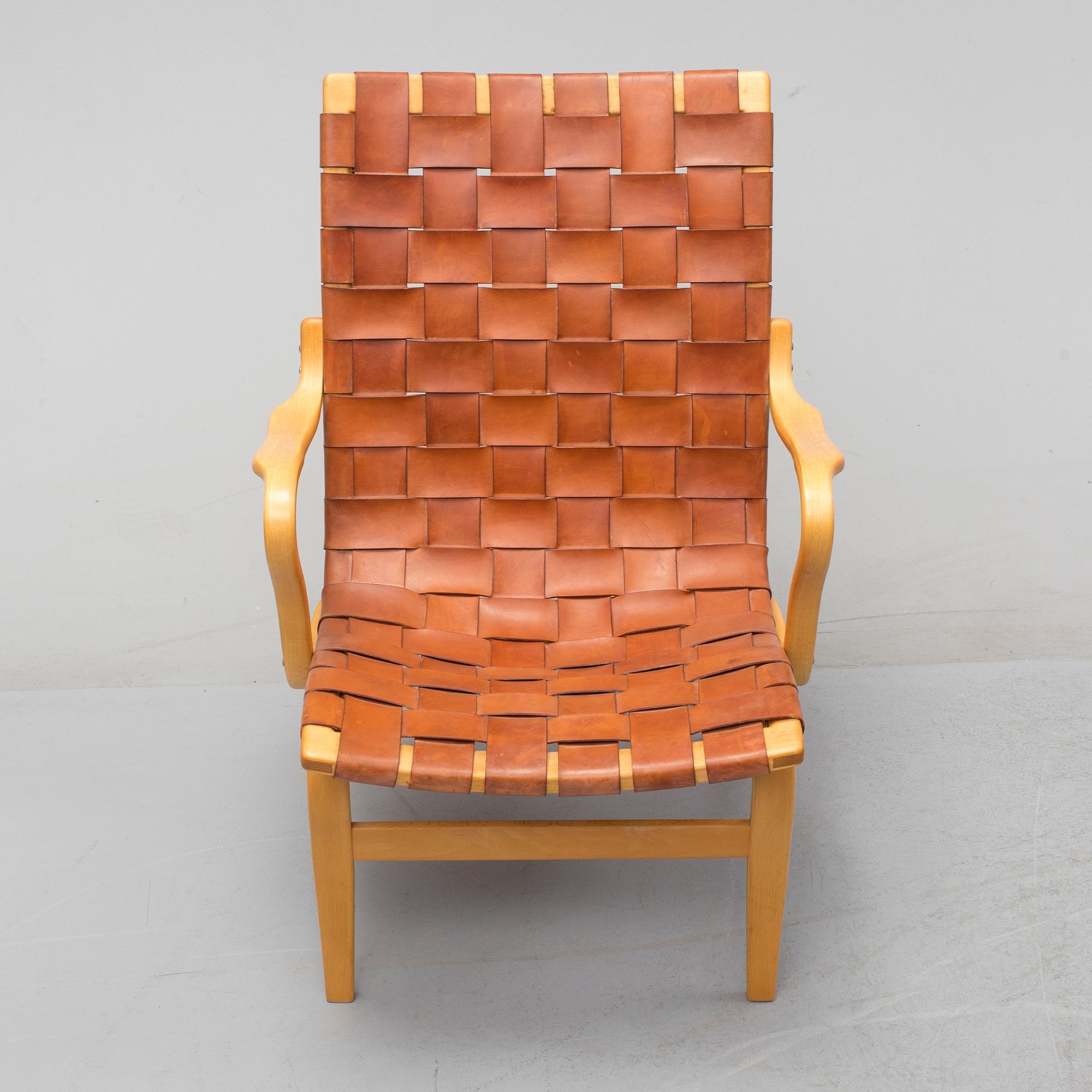 BRUNO MATHSSON, karmstol, "Eva", Firma Karl Mathsson, Värnamo, 1974.