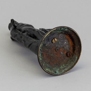 A cast metal sculpture with impressed marks for G Sommer Napoli, second half of the 19th century.